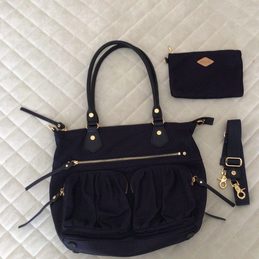 Excellent Condition MZ Wallace Small Belle in Boysenberry (dark purple)